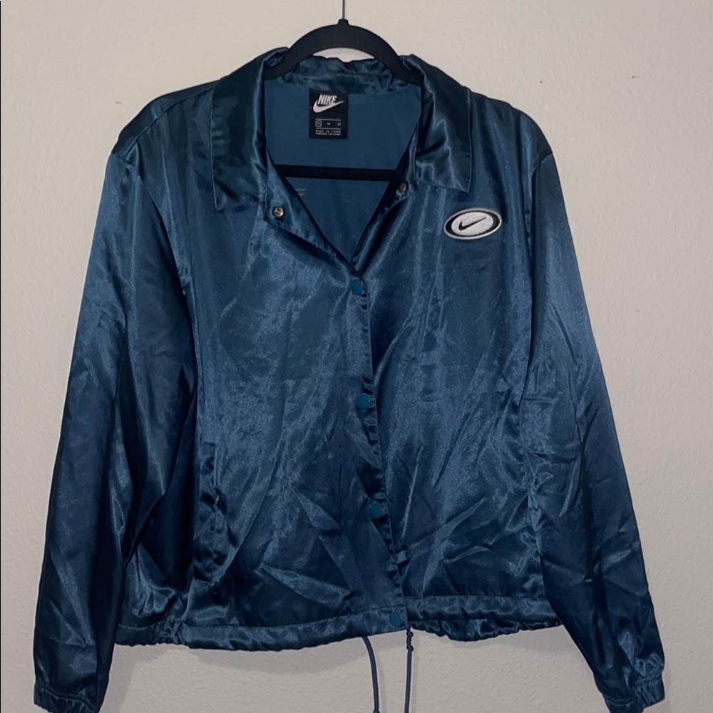 Nike kids  teal/blue satin  Jacket  Xl
